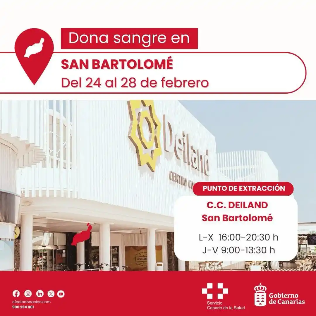 Image from Ayuntamiento de San Bartolomé: Las unidades móviles de la Dirección General de Hemodonación y Hemoter...
