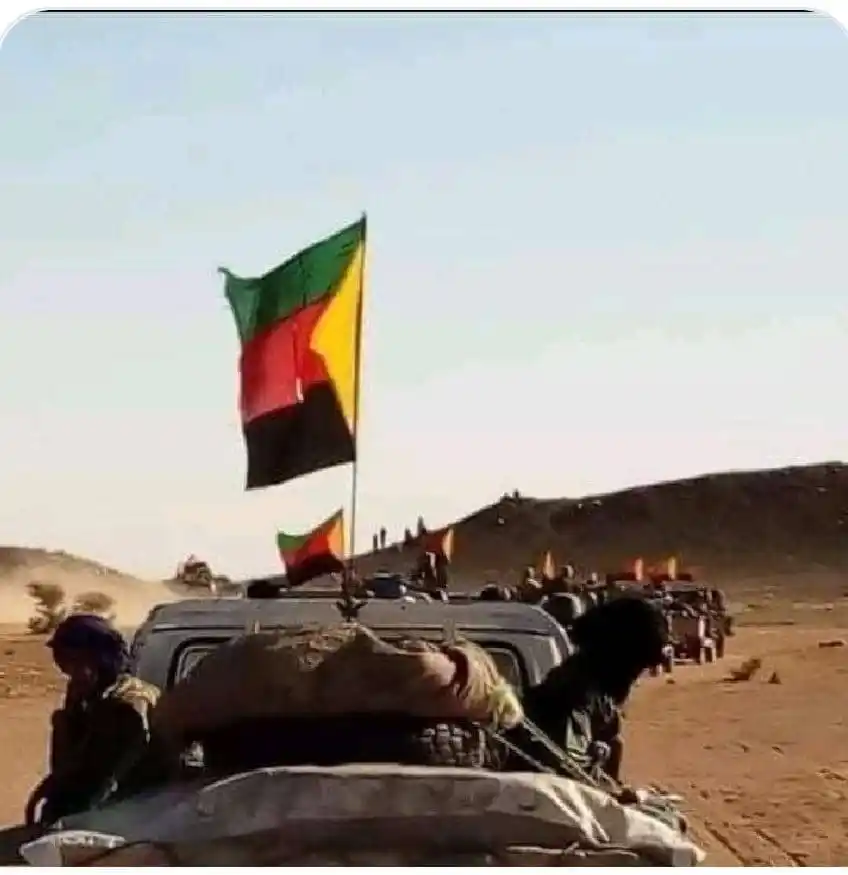 Image from 🟥🟦🟨⬜
ⴰⵣⵡⴰⴷ، AZAWAD VOICE OF FREEDOM: رمضان مبارك لكل أبناء أزواد وللأمة الإسلامية جمعاء! نسأل الله أن يكون ...