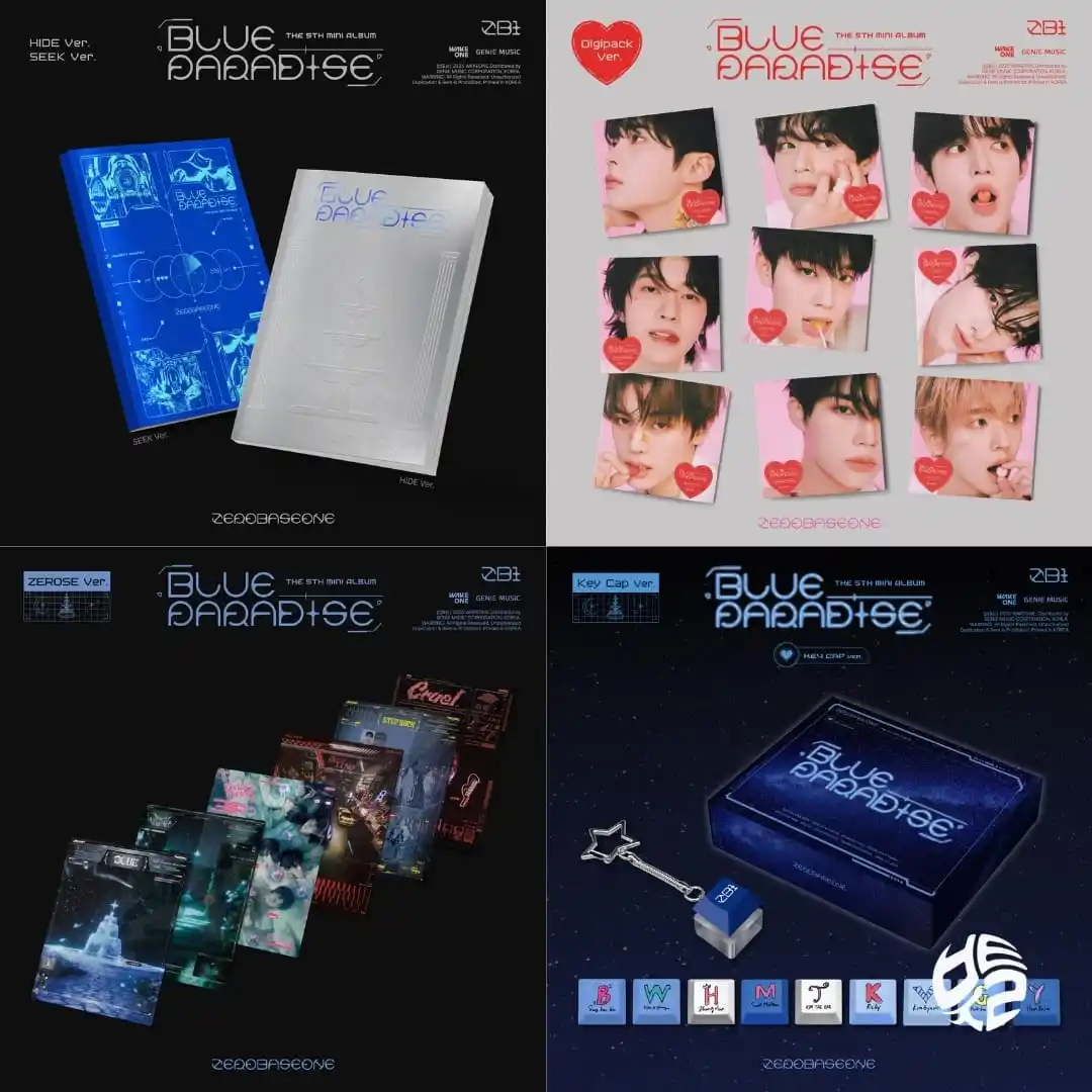 Image from btjr.store: [Pre Order] ZEROBASEONE Blue Paradise All Version + POB Ktown4u / Appl...