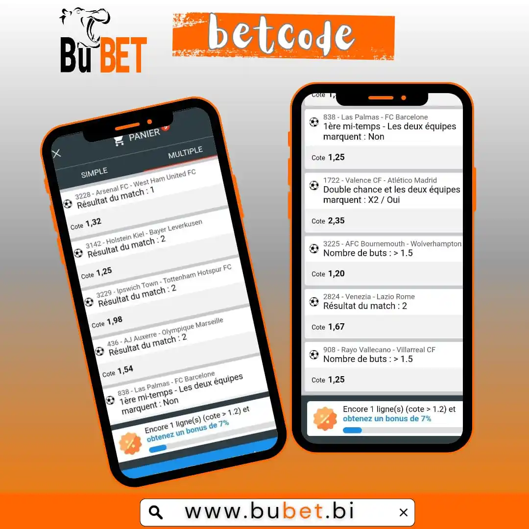 Image from BUBET OFFICIEL [TU GAGNES TU TOUCHES]: J'ai placé mon pari avec une cote à 38.07. Retrouvez ma sélection en e...