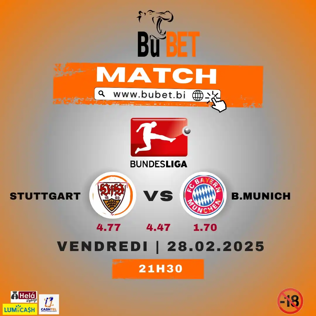 Image from BUBET OFFICIEL [TU GAGNES TU TOUCHES]: ✨Bakunzi b'inkino, dutangurire Weekend muri Bundesliga Aho Umugwi wa S...