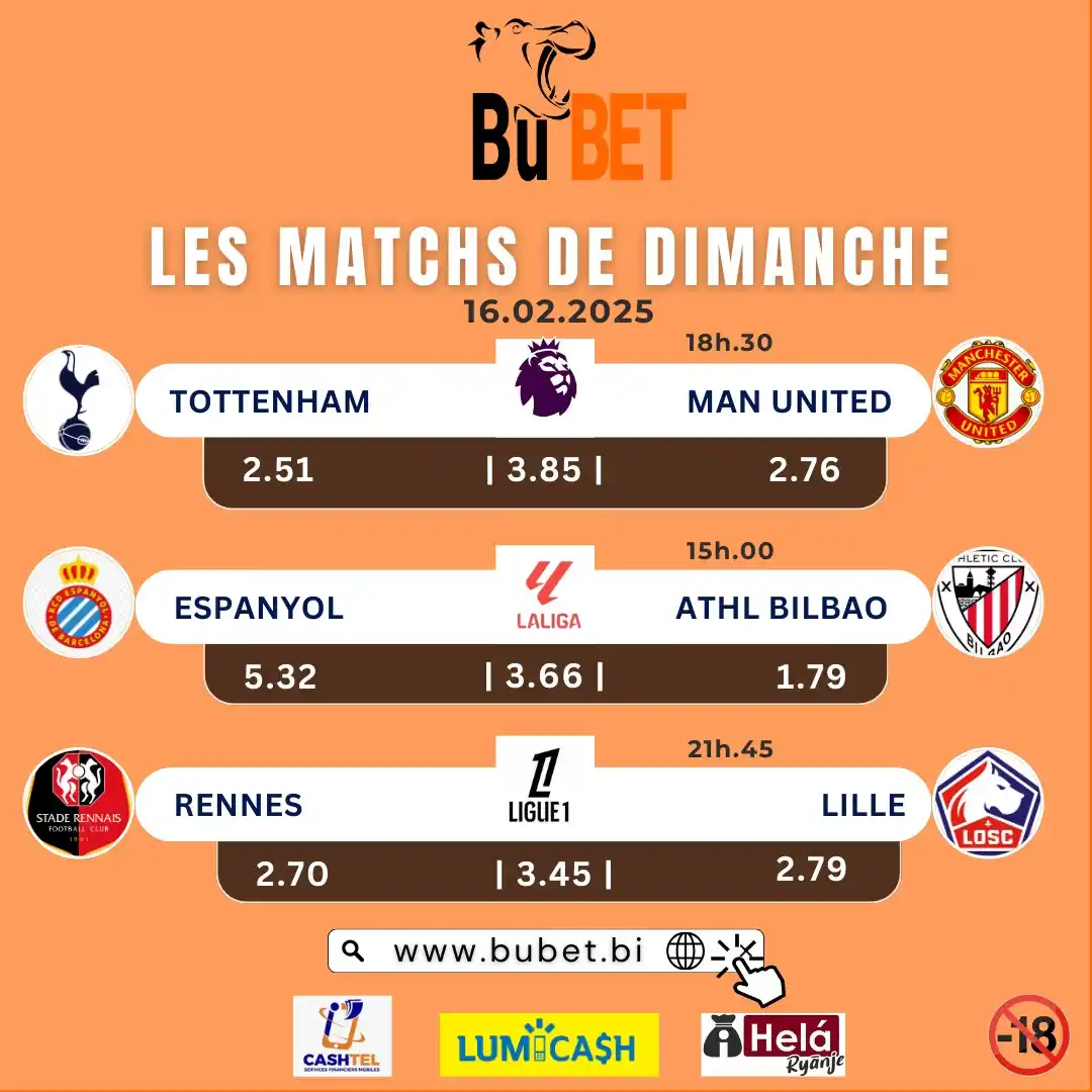 Image from BUBET OFFICIEL [TU GAGNES TU TOUCHES]: ✨⚽weekend irabandaya🔥🔥🔥🔥 ⚽  Nuno musi mumahiganwa atandukanye nko ...