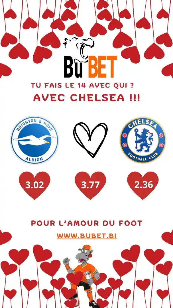 Image from BUBET OFFICIEL [TU GAGNES TU TOUCHES]: ✨🎉 Abakunzi b'umupira w'amaguru n'urukundo! Uyu musi w’abakundana, nt...