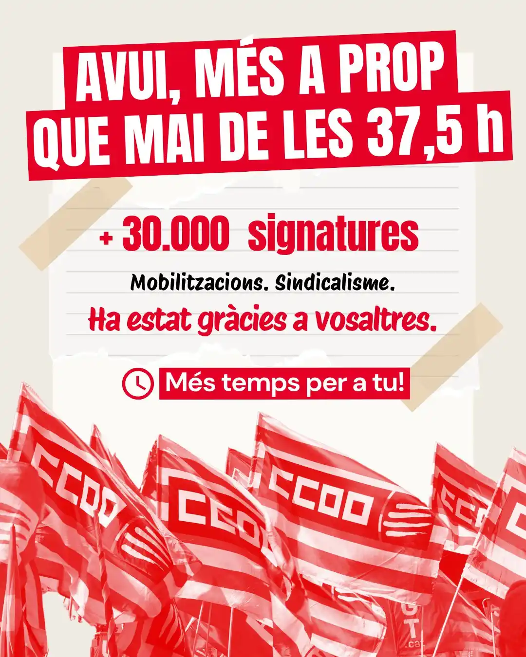 CCOO de Catalunya post