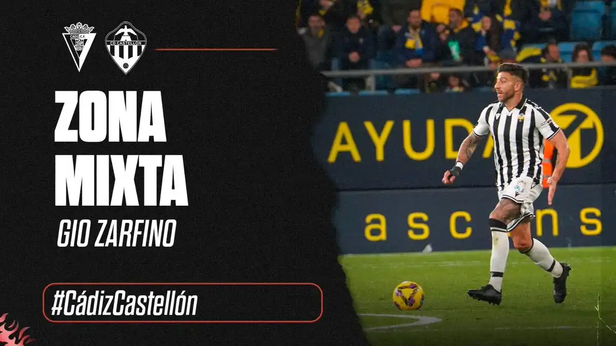 Image from CD Castellón: ⚡️🎙️ Zona mixta de Gio Zarfino, jugador del CD Castellón 🗣️ "Tene...