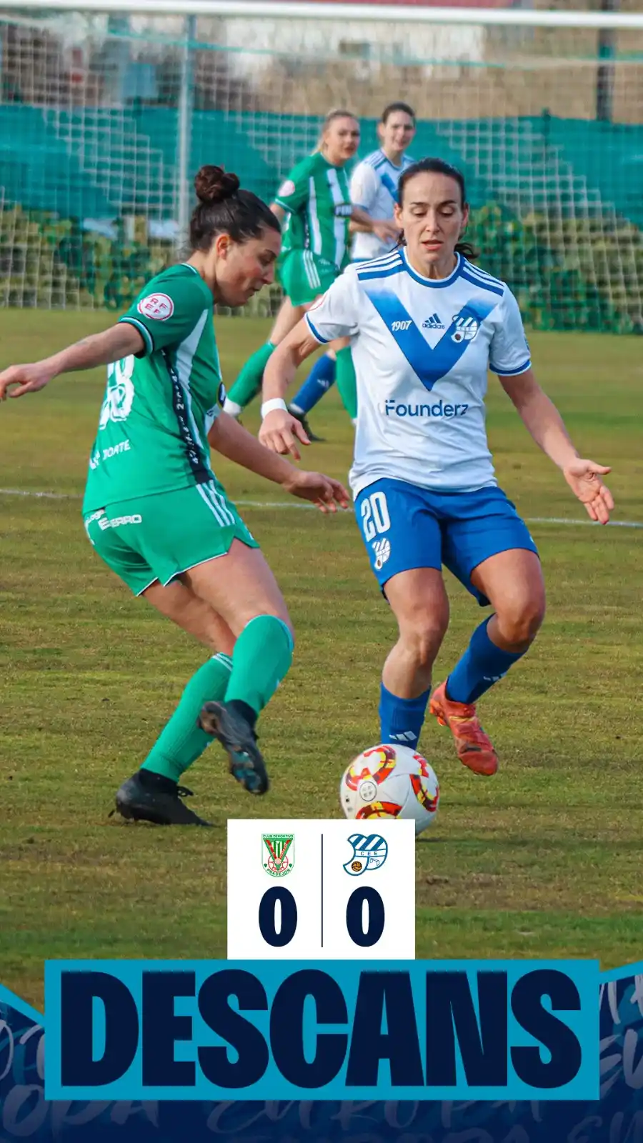 Image from CE Europa al dia! 💙🤍: 45' | ⏸️ DESCANS Poc futbol a Pradejón aquests primers 45 minuts. Pr...