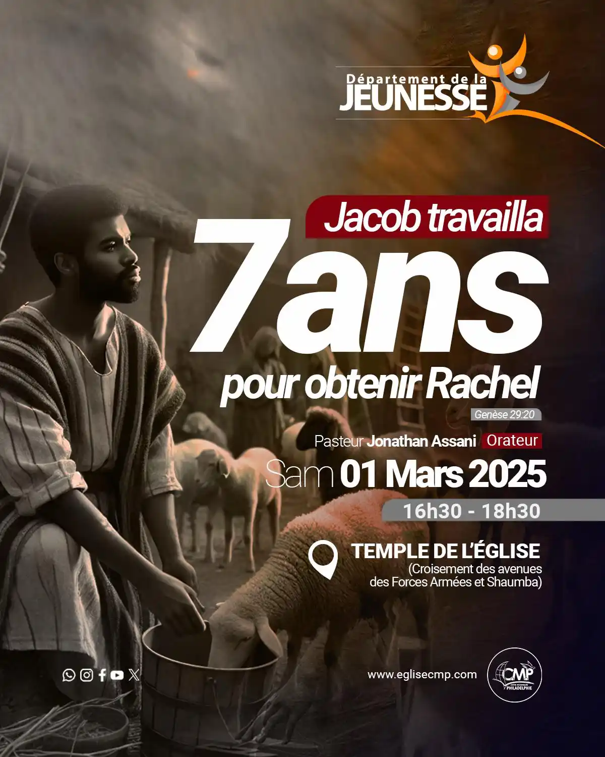 Image from Centre Missionnaire Philadelphie: "Jacob travailla 7 ans pour obtenir Rachel" 💪🏽💍 Le travail, la pat...