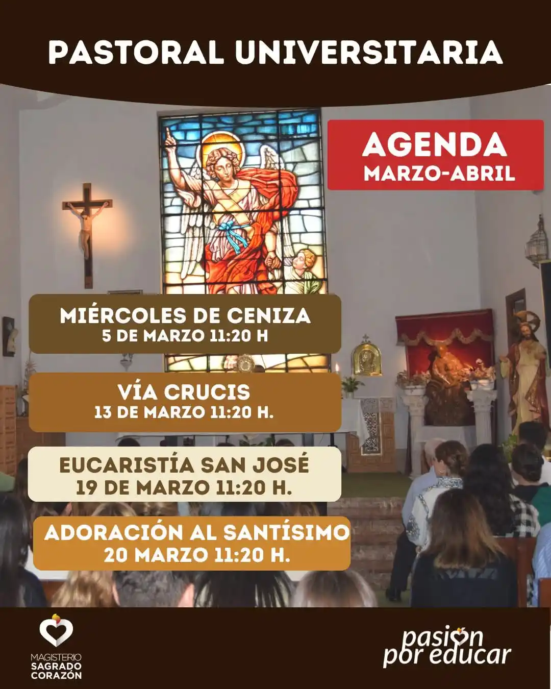 Image from Centro de Magisterio Sagrado Corazón: Agenda Pastoral Universitaria Marzo Pronto comenzaremos el tiempo san...