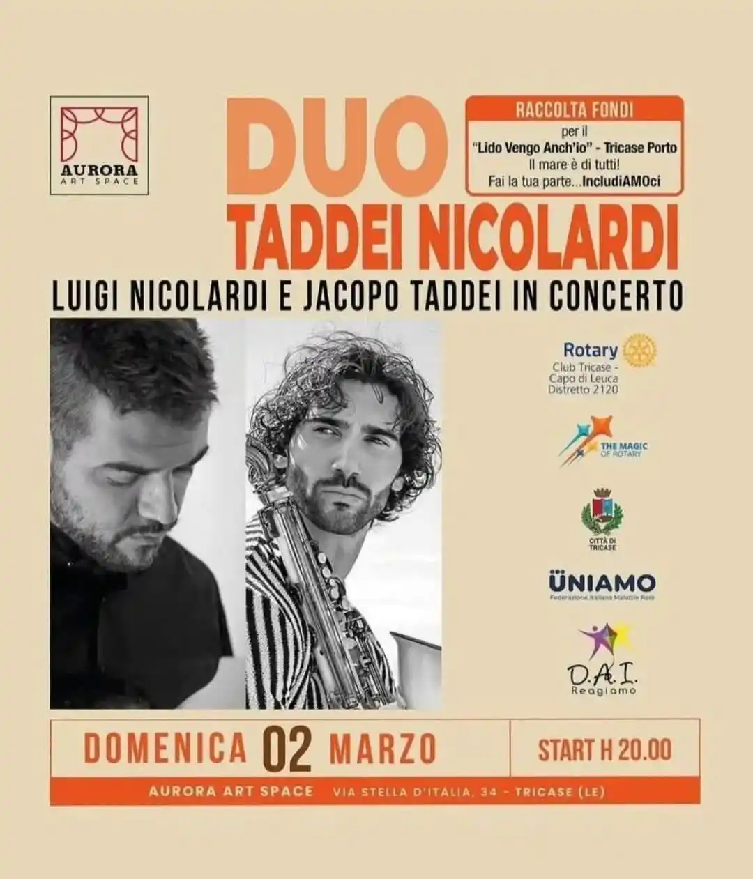 Image from Città di Tricase: 𝐀𝐓𝐓𝐄𝐍𝐙𝐈𝐎𝐍𝐄: Per il concerto con raccolta fondi di domenica s...