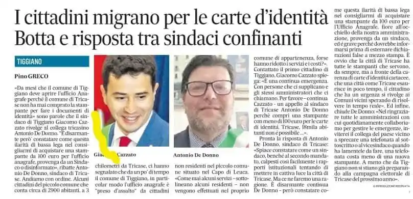 Image from Città di Tricase: Sul 𝑁𝑢𝑜𝑣𝑜 𝑄𝑢𝑜𝑡𝑖𝑑𝑖𝑎𝑛𝑜 𝑑𝑖 𝑃𝑢𝑔𝑙𝑖𝑎 la precisazione ...
