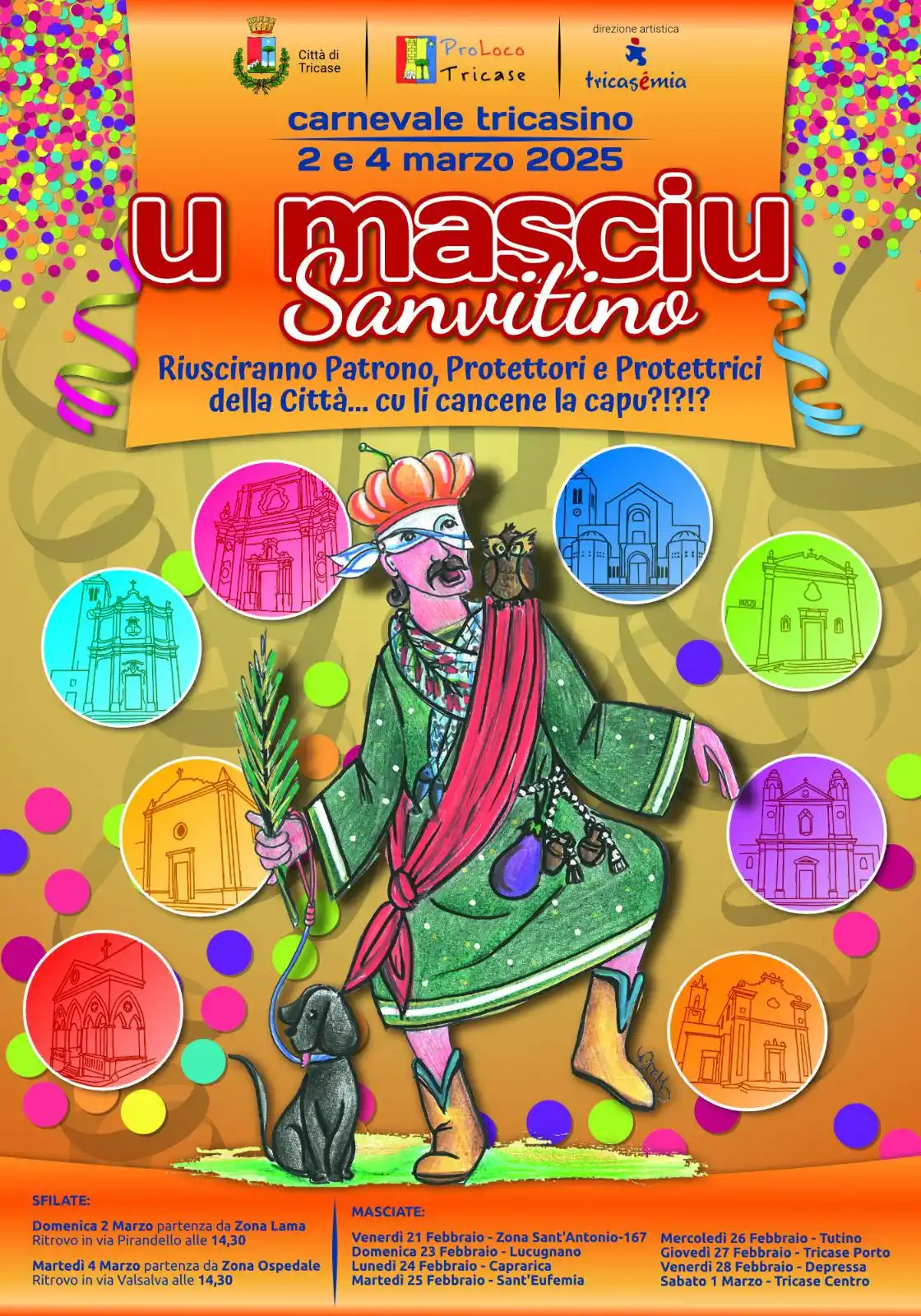 Image from Città di Tricase: 🎭 𝓘 𝓶𝓪𝓼𝓬𝓲 𝓭𝓮 𝓷𝓪 𝓯𝓲𝓪𝓽𝓪 🎊 🤩 Torna l'appuntamento con ...