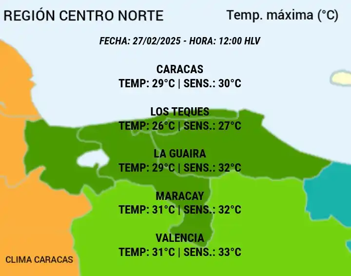Image from Clima Caracas: <a class="text-blue-500 hover:underline cursor-pointer" href="/hashtag...