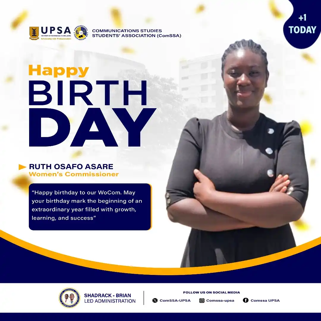 Image from ComSSA_UPSA: Happy Birthday to our amazing Wocom🥳🥳 Today, we celebrate your tire...