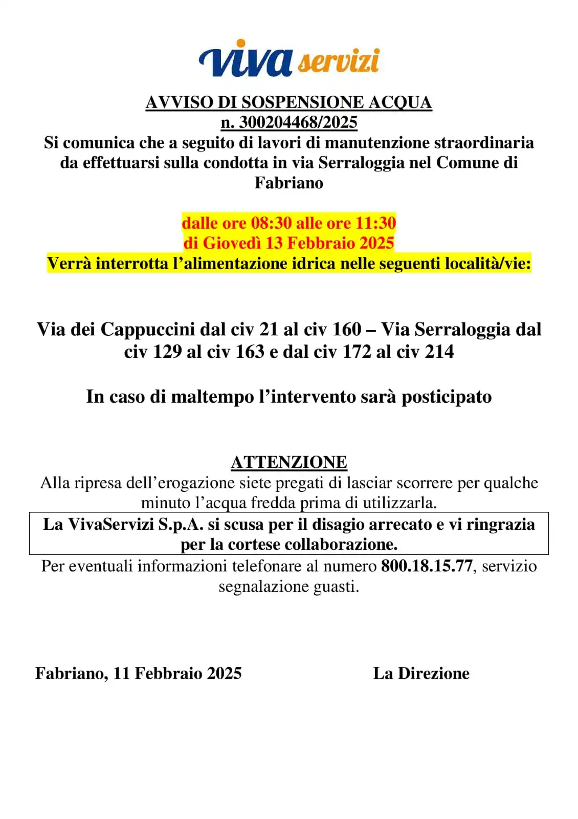 Comune di Fabriano post