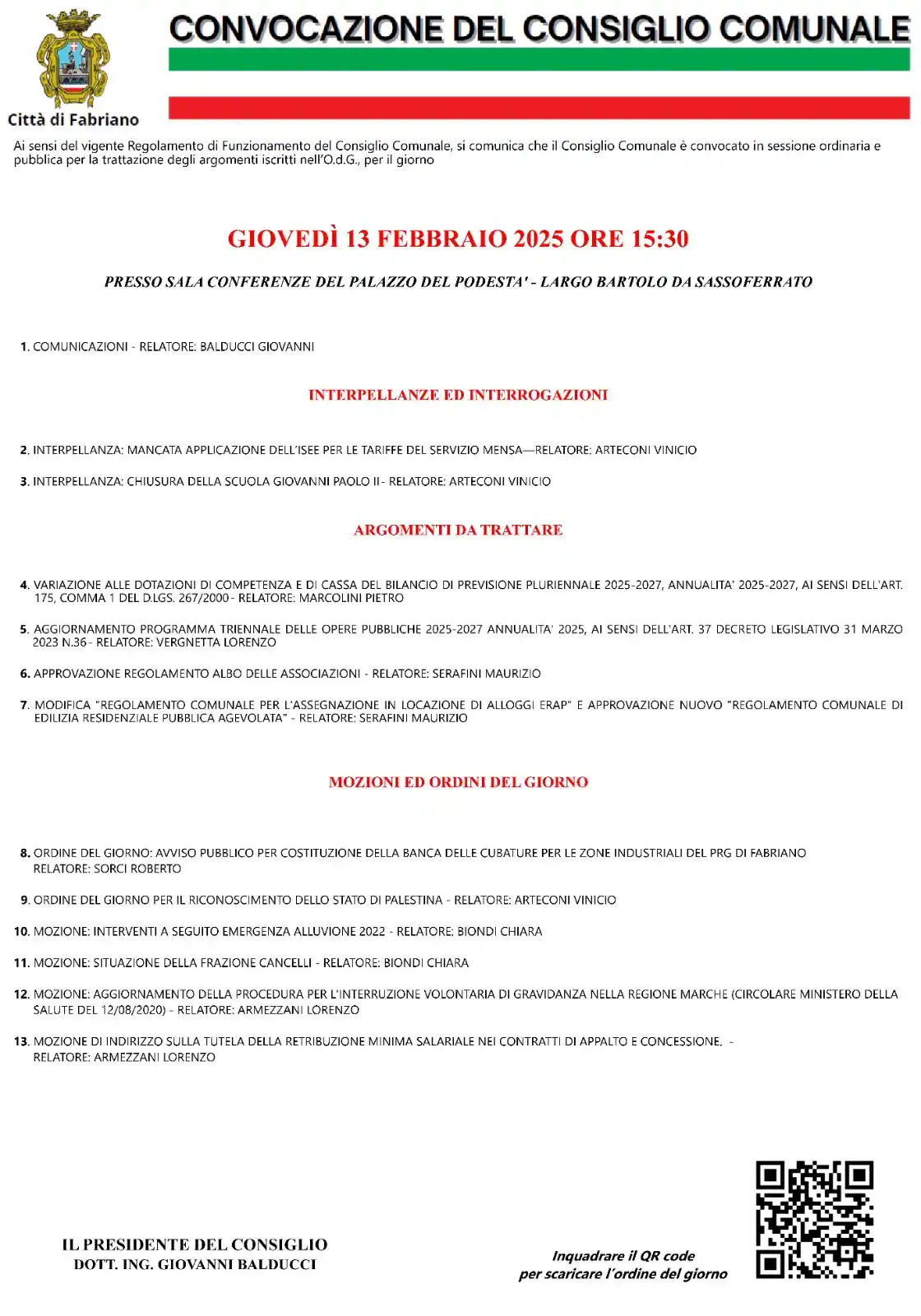 Comune di Fabriano post