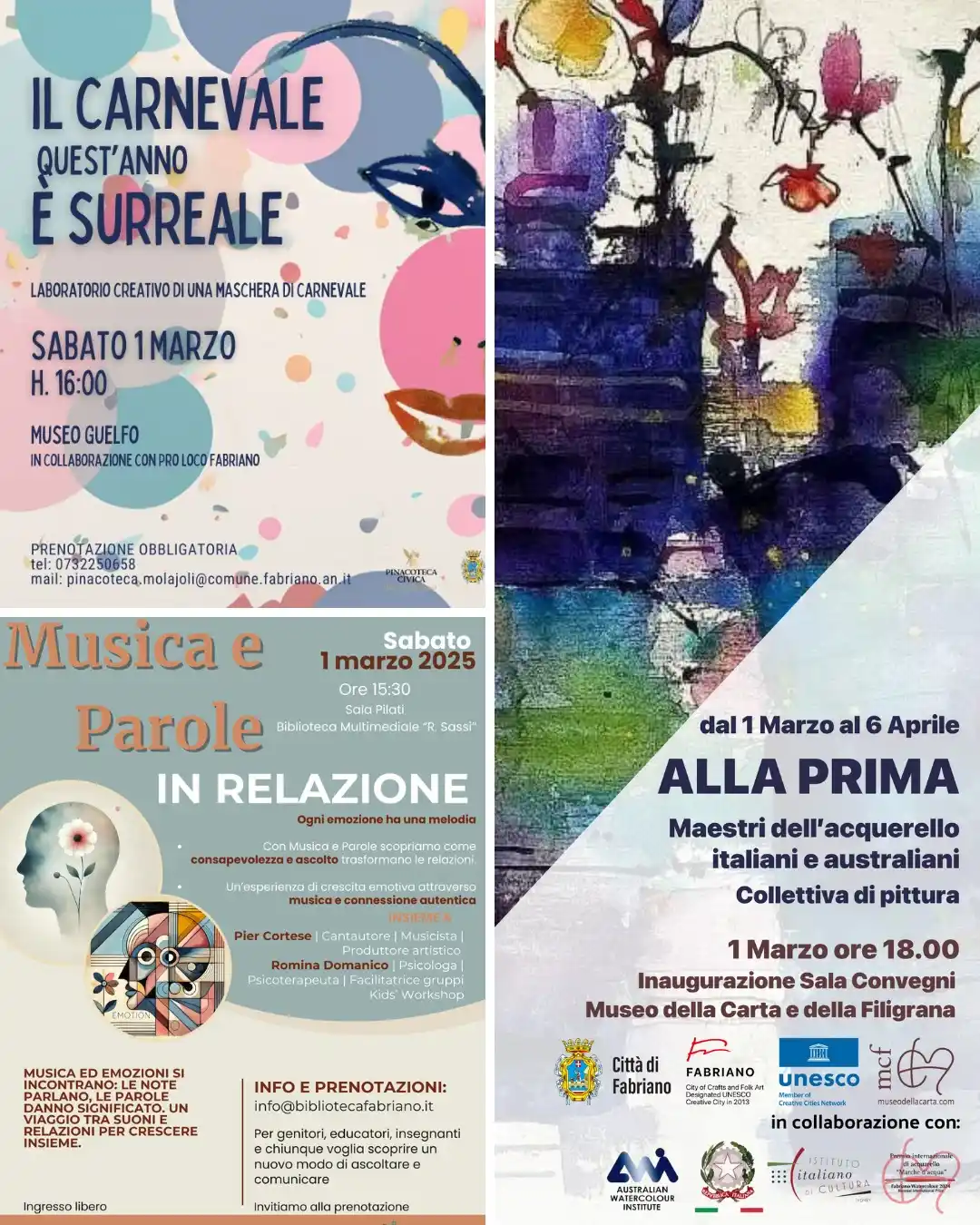 Image from Comune di Fabriano: 𝗦𝗮𝗯𝗮𝘁𝗼 𝟭 𝗠𝗮𝗿𝘇𝗼 𝗮 𝗙𝗮𝗯𝗿𝗶𝗮𝗻𝗼!  𝗔𝗿𝘁𝗲, 𝗺𝘂𝘀𝗶𝗰�...