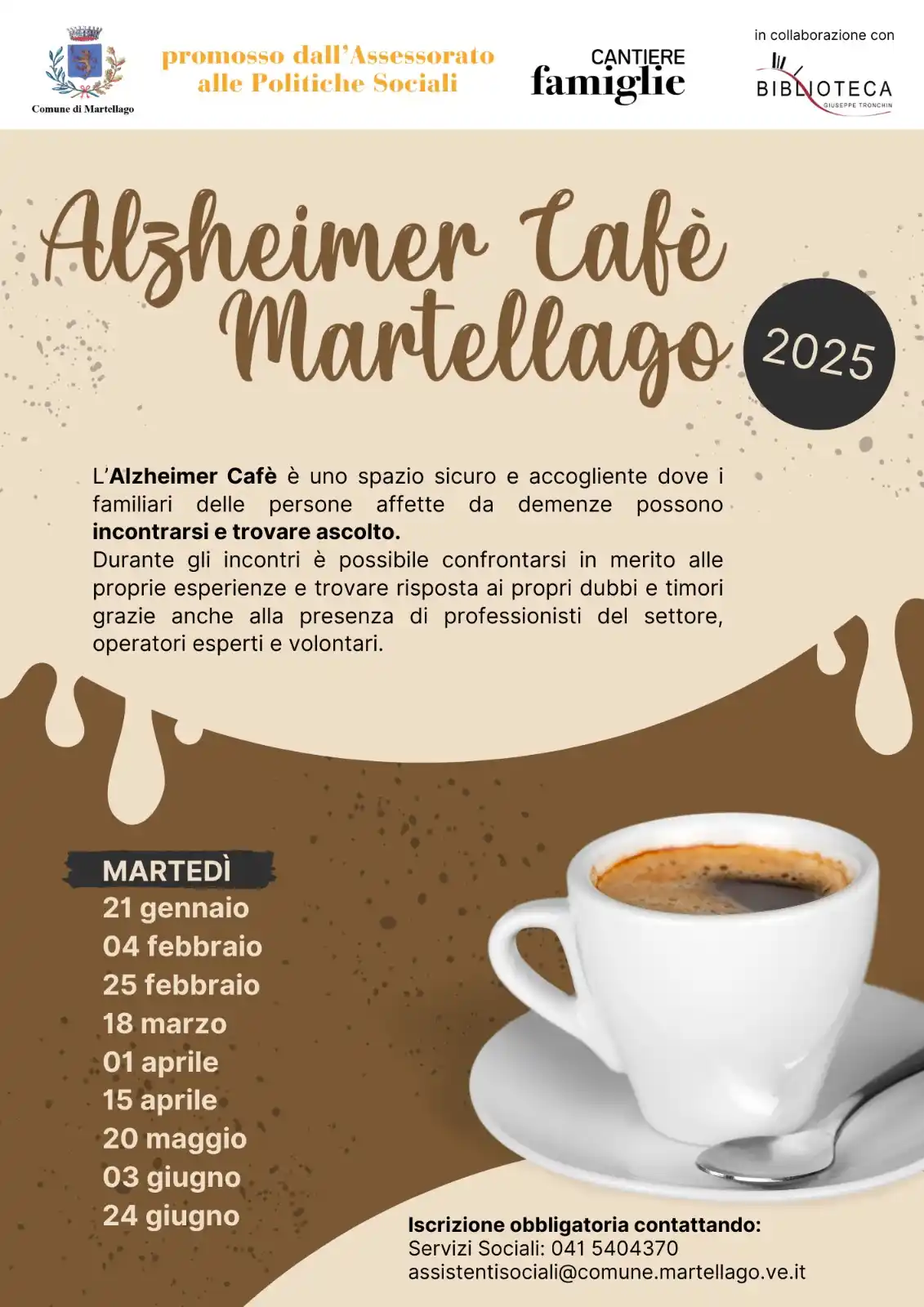 Image from Comune di Martellago: *Alzheimer Cafè Comunale -Uno spazio sereno!!!!!!!* *prossima data il ...