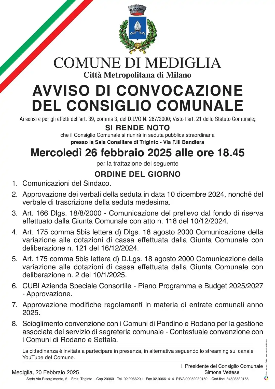 Comune di Mediglia post