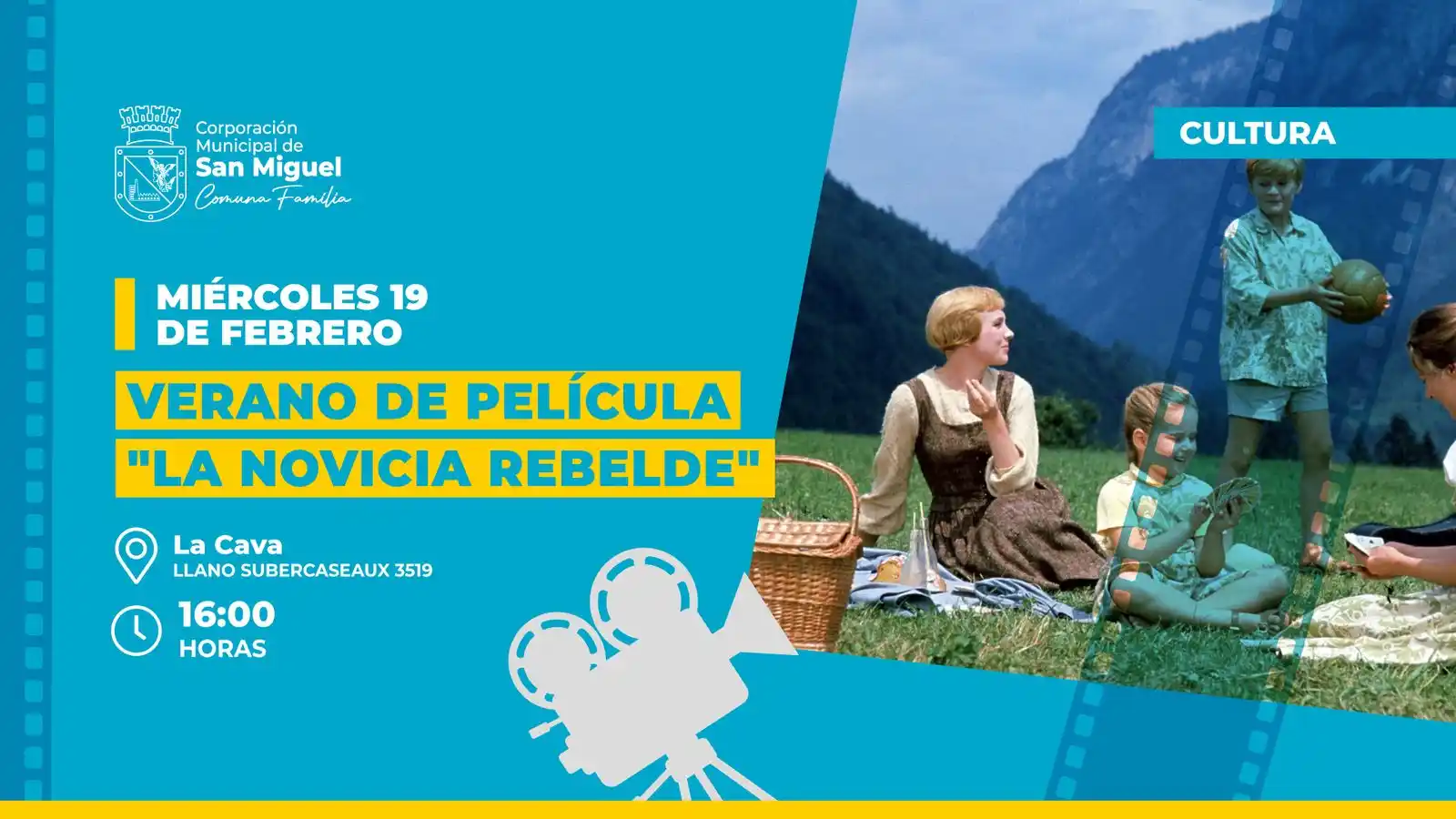 Image from Corporación Municipal de San Miguel: *SEGUIMOS VIVIENDO UN VERANO DE PELÍCULA 🍿☀️🎥* ¡La Novicia Rebelde ...