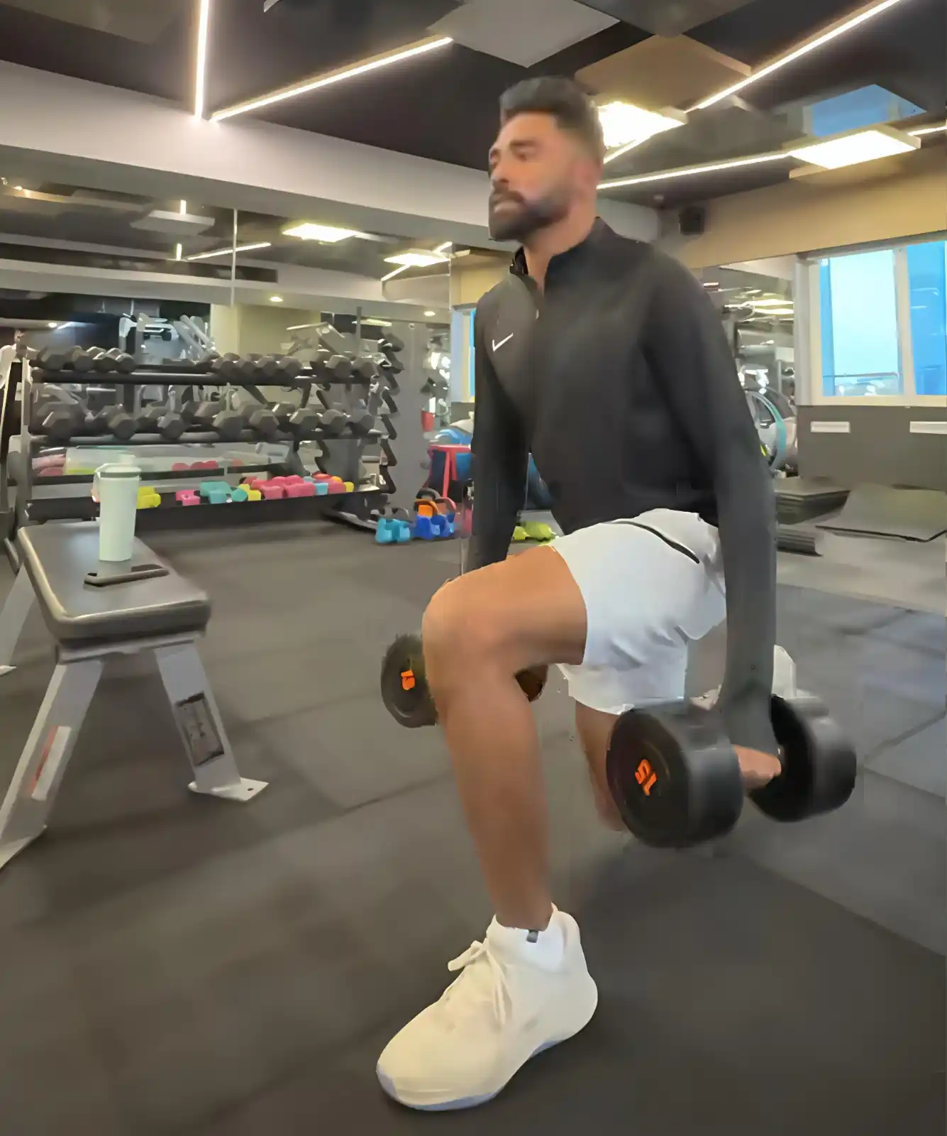 Image from Cricadium🏏: 💪🏏 Mohammad Siraj pushing himself at the gym, gearing up for the cha...