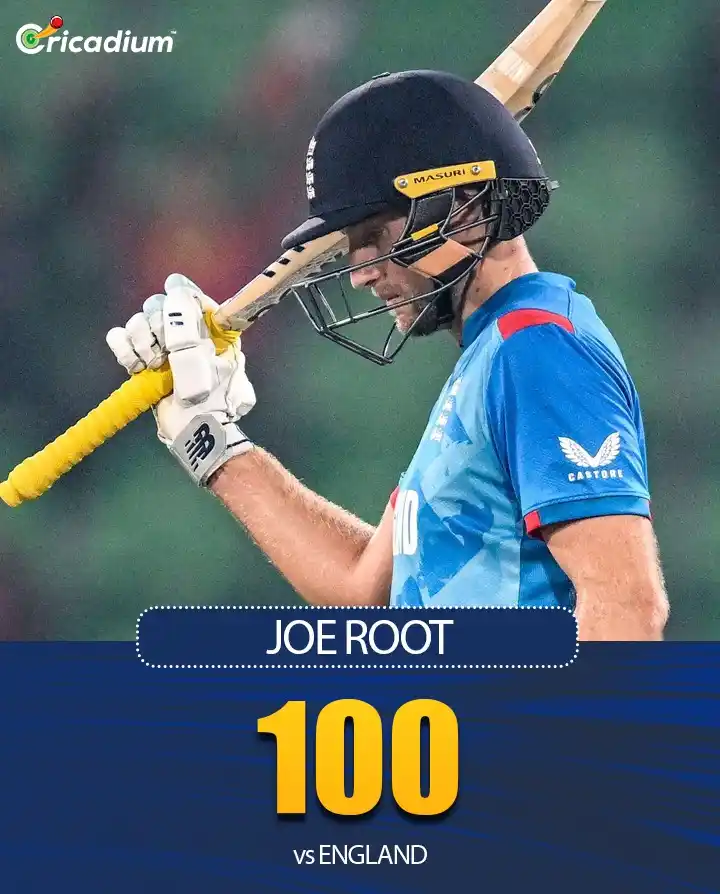 Image from Cricadium🏏: Century for Joe Root!!! 🎉 This is his 17th ODI hundred and his first ...