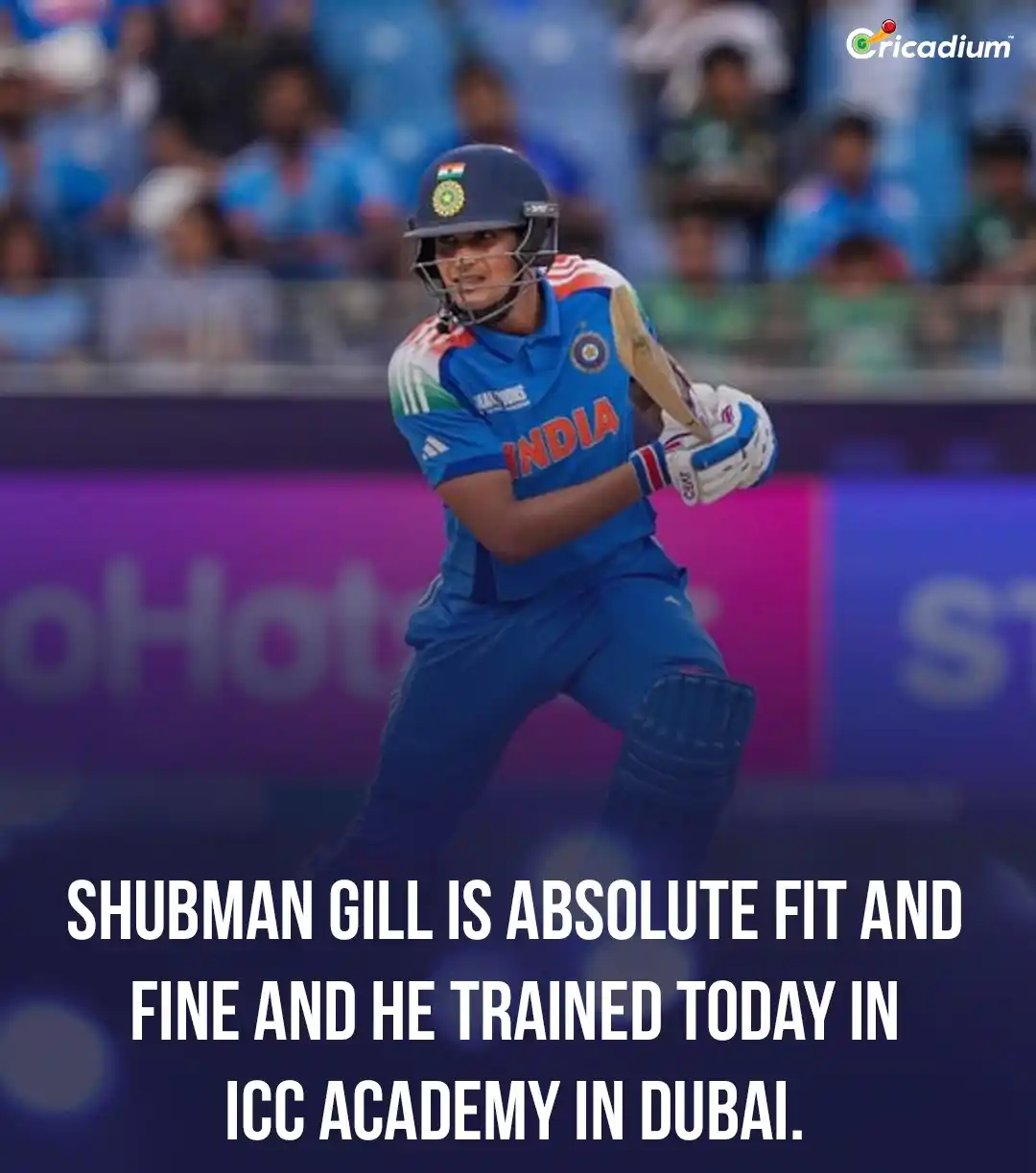 Image from Cricadium🏏: Shubman Gill is looking absolutely fit and fine! 💪🇮🇳 Trained hard t...