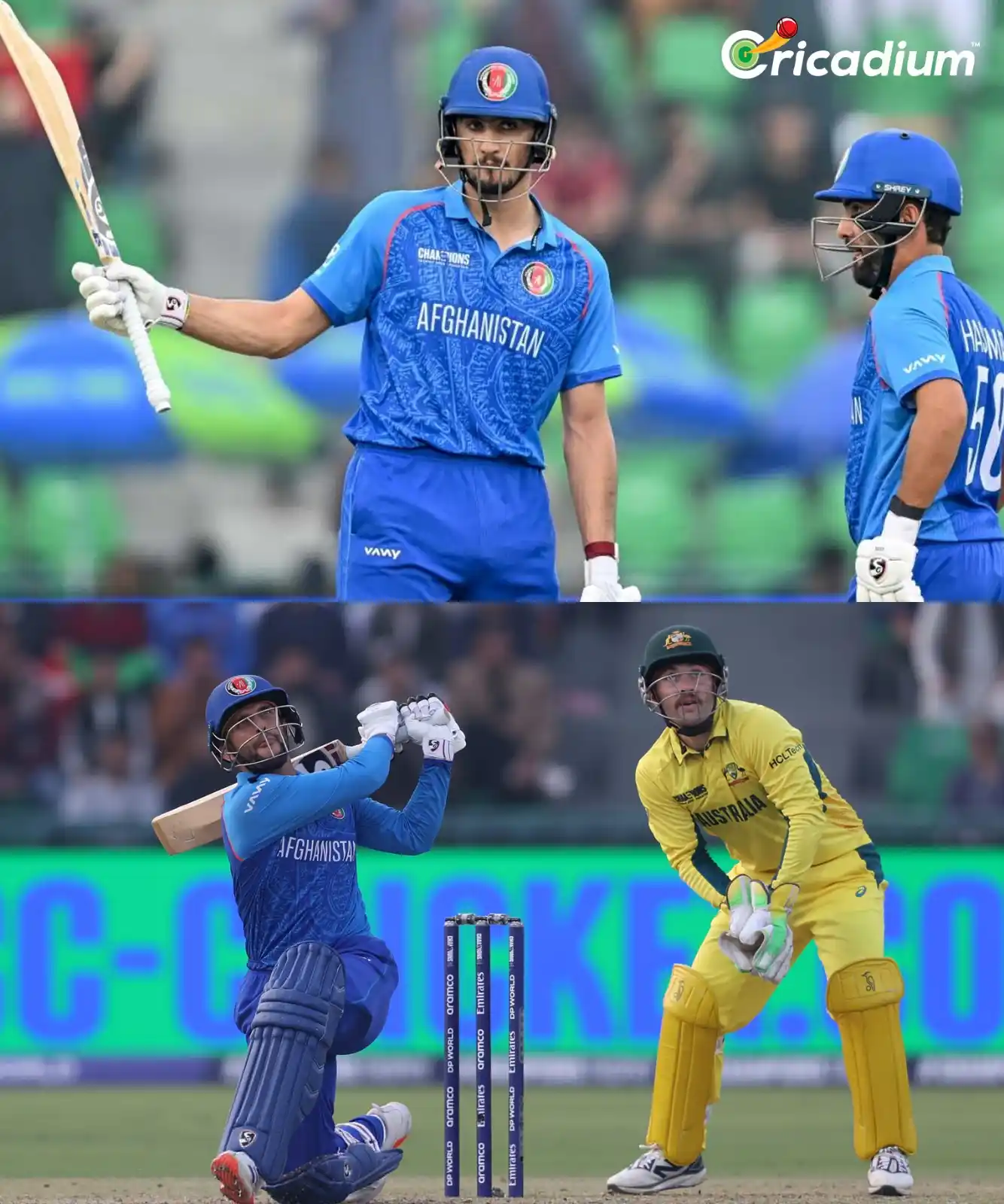 Image from Cricadium🏏: Afghanistan batted first and scored 273 all out! 🔥👍 <a class="text-...