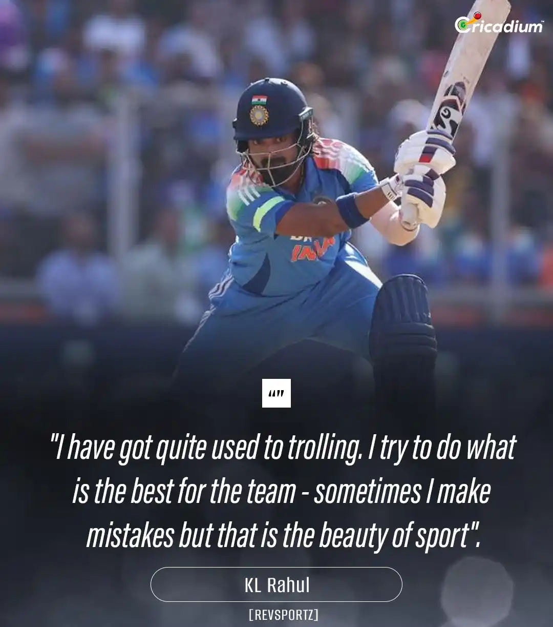 Image from Cricadium🏏: KL Rahul responds to the criticism 🏏🇮🇳 <a class="text-blue-500 hov...