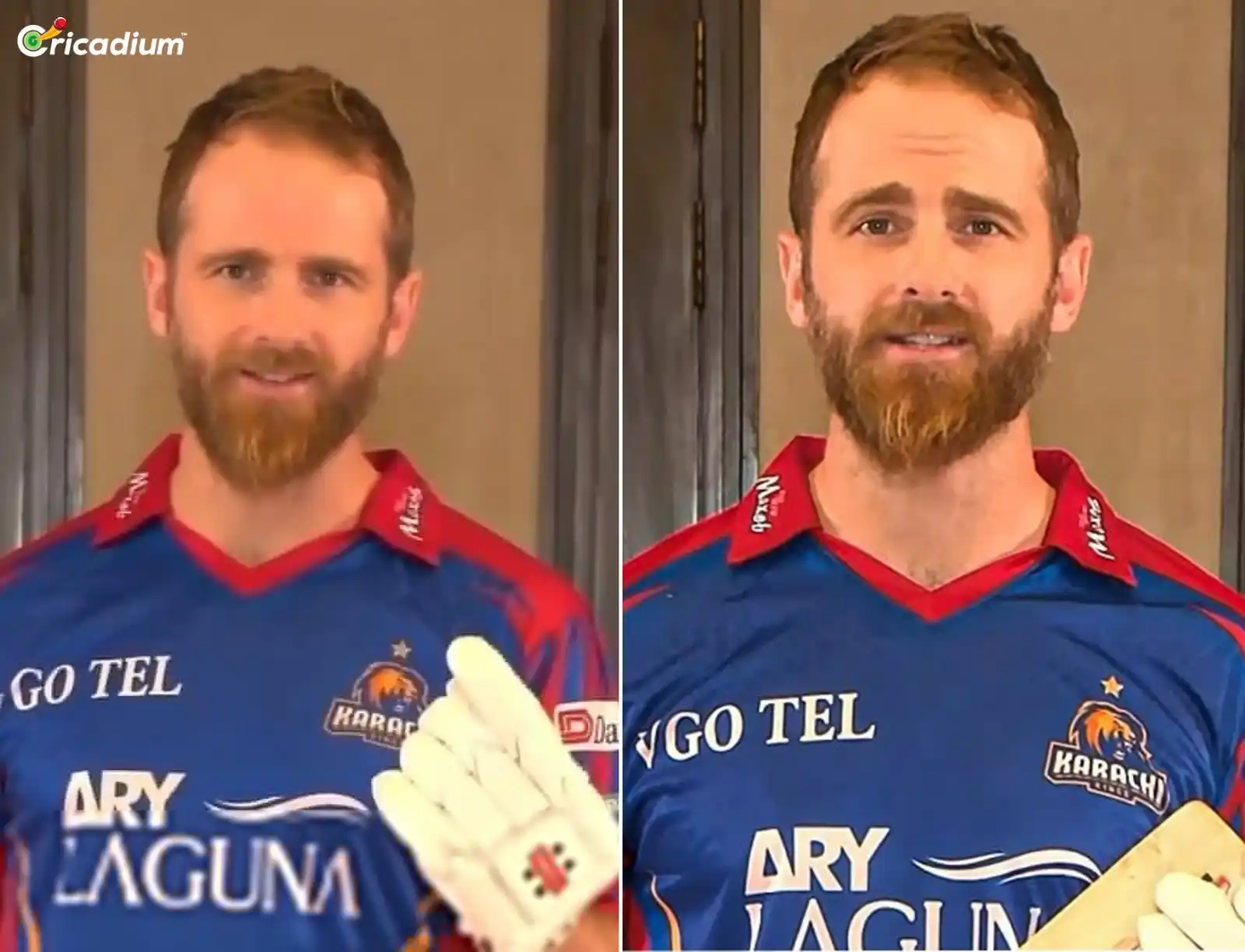 Image from Cricadium🏏: Kane Williamson dons the Karachi Kings colors! 🔵 📸: Karachi Kings ...
