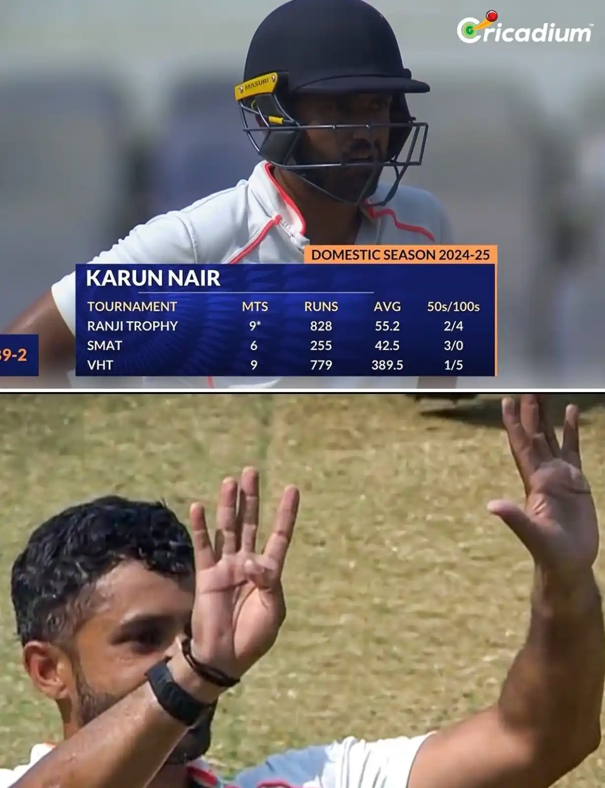 Image from Cricadium🏏: Karun Nair truly deserves recognition for his stellar performances in ...