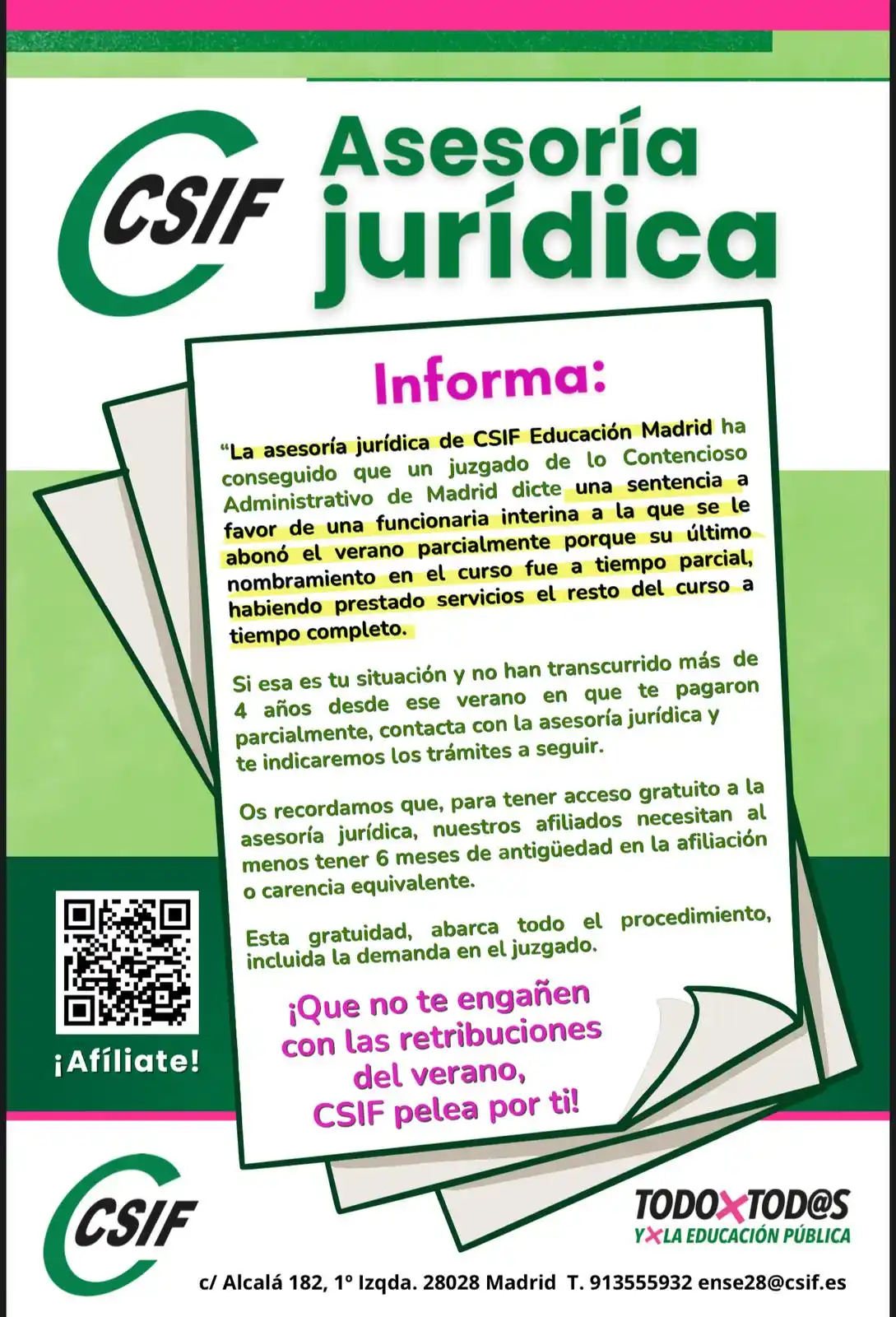 CSIF Educación Madrid  post