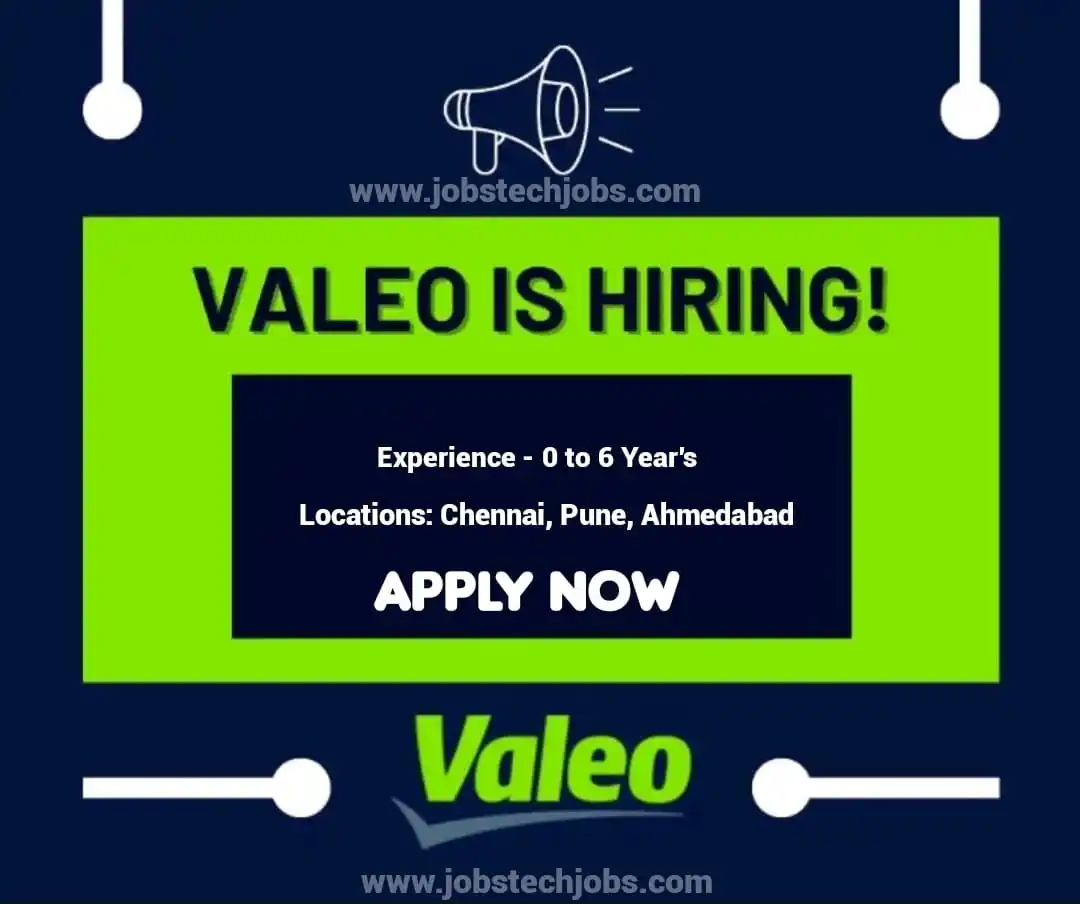 Image from CS/IT JOBS💻🖥️: 🚀 Valeo Mega Recruitment Drive – February 2025! 🚀 Exciting career o...