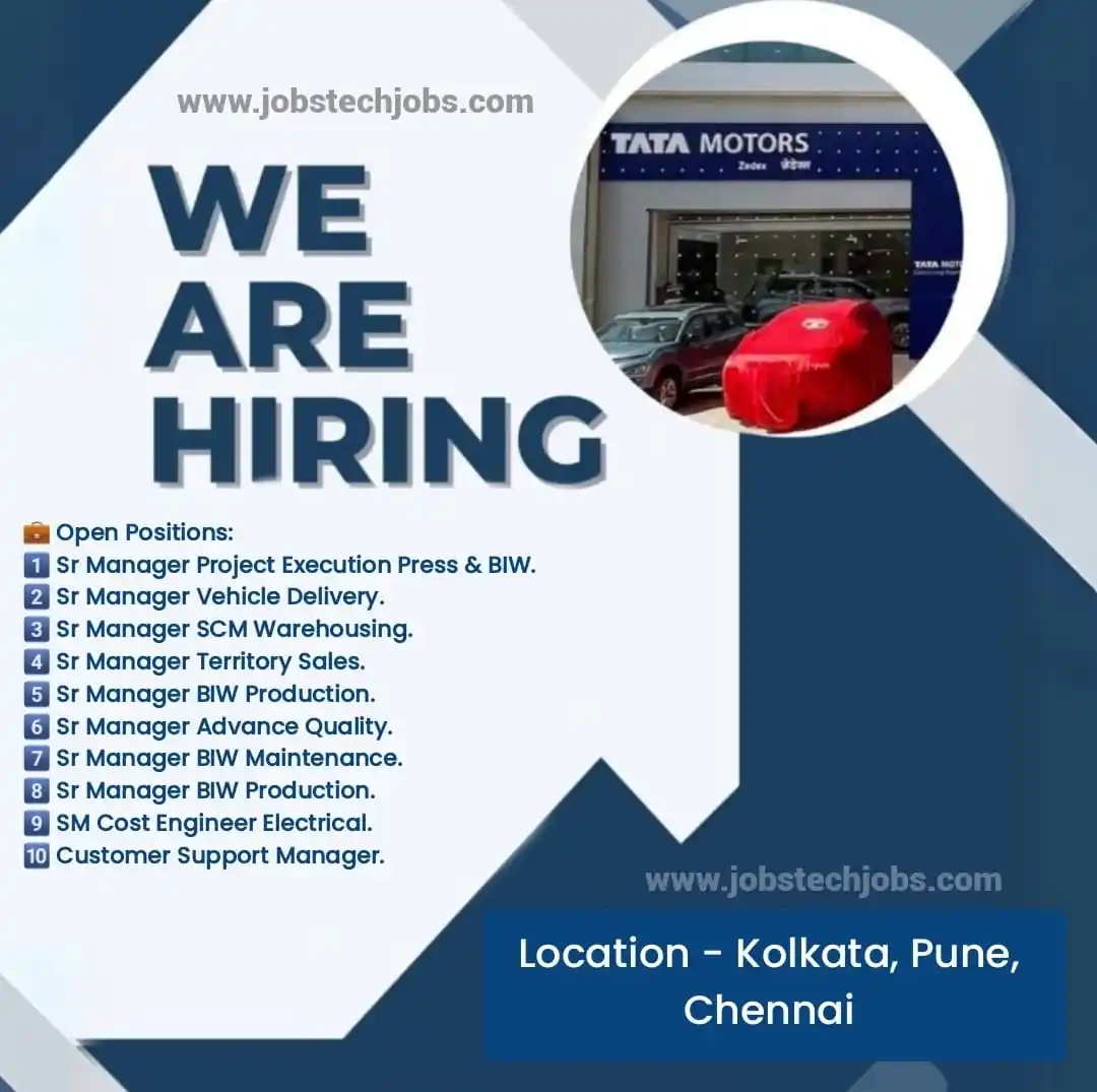 Image from CS/IT JOBS💻🖥️: New Job Opportunities at Tata Motors - 2025 🚗 Tata Motors, a global ...