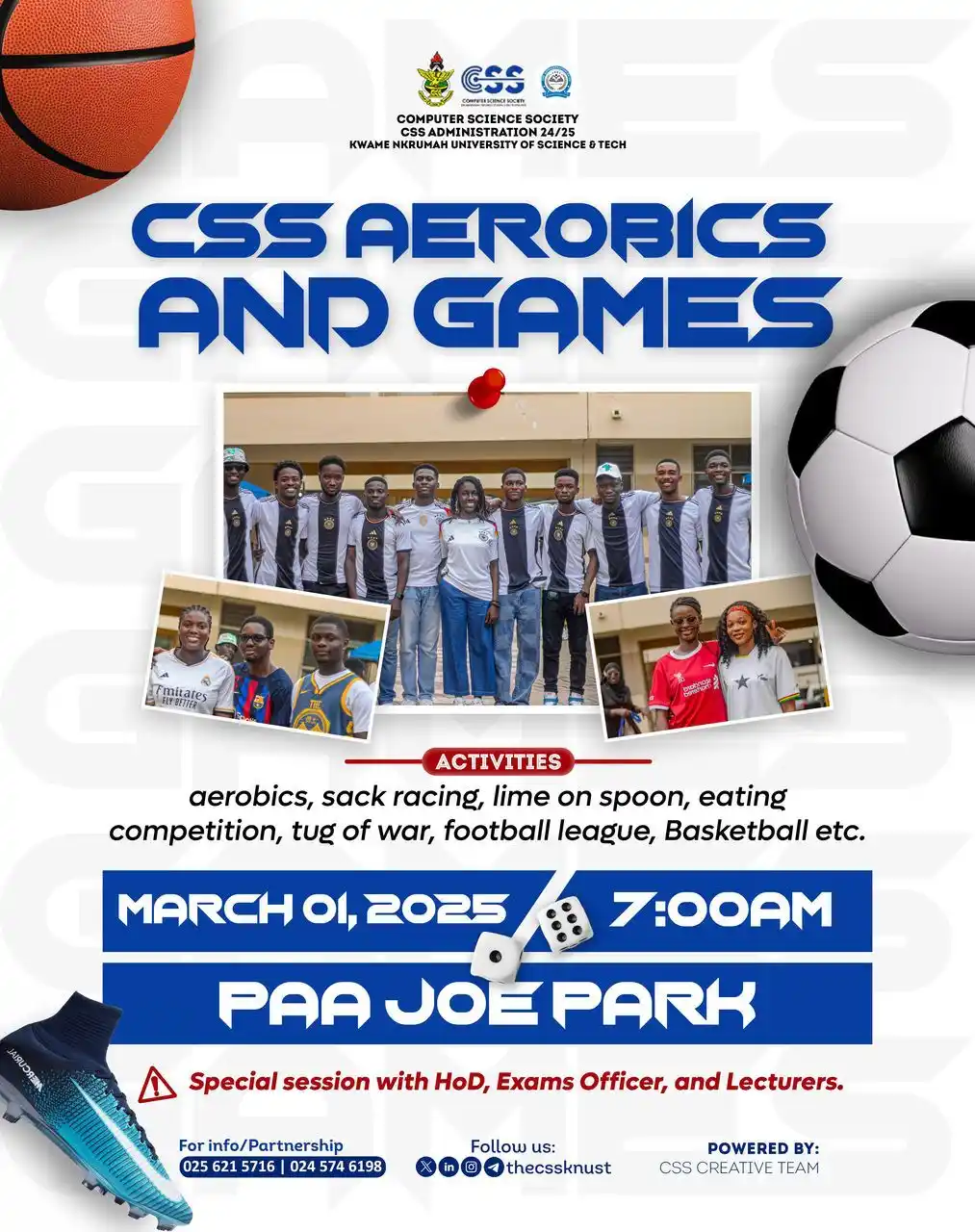 Image from CSS - KNUST 🧑💻👩💻: We’re excited to invite you to the CSS Aerobics and Games, a fun-fille...