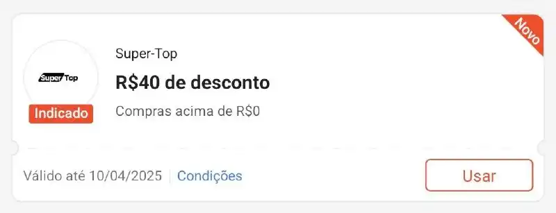 Cupons de Lojas (Shopee, Mercado Livre, etc) post