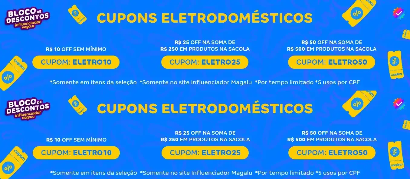 Cupons de Lojas (Shopee, Mercado Livre, etc) post