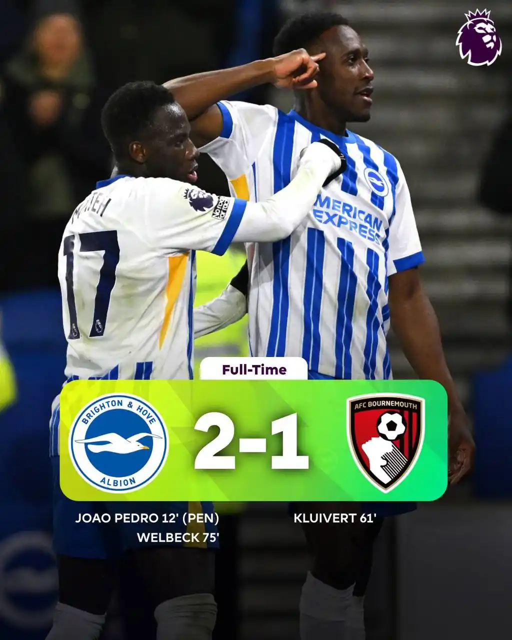 Image from DANNIE YHUNG FOOTBALL TV: Brighton win 3 matches in a row 🫡 <a class="text-blue-500 hover:unde...