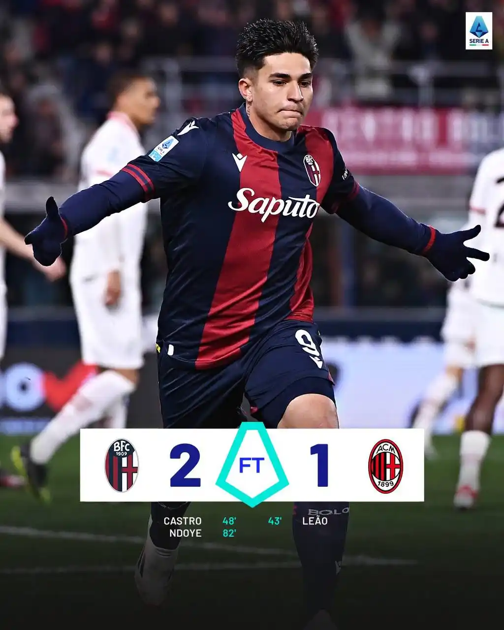 Image from DANNIE YHUNG FOOTBALL TV: Bologna come from behind to take all three points! 🔥 <a class="text-...