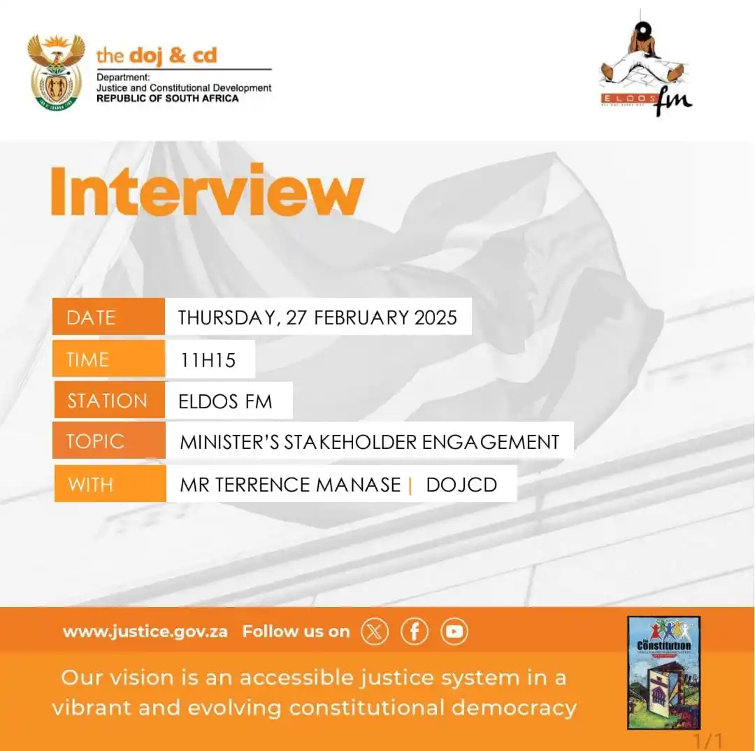 Department of Justice & Constitutional Development post