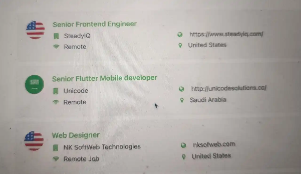Developers Part Time Work post