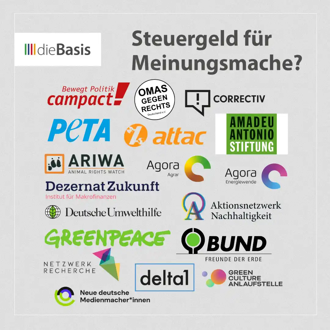 Image from dieBasis NRW: 💰 *Steuergeld für Meinungsmache: Parteienfilz durch NGOs!* *NGOs so...