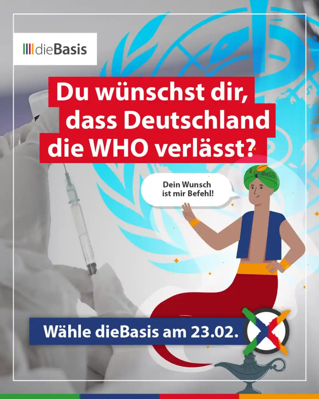 Image from dieBasis NRW: 💬 *Du wünschst dir, dass Deutschland die WHO verlässt?* Gesundheitsp...