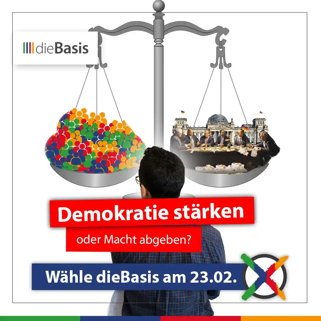 Image from dieBasis NRW: ⚖️ *Du hast die Macht!*  Entscheidest du dich für echte Demokratie ode...