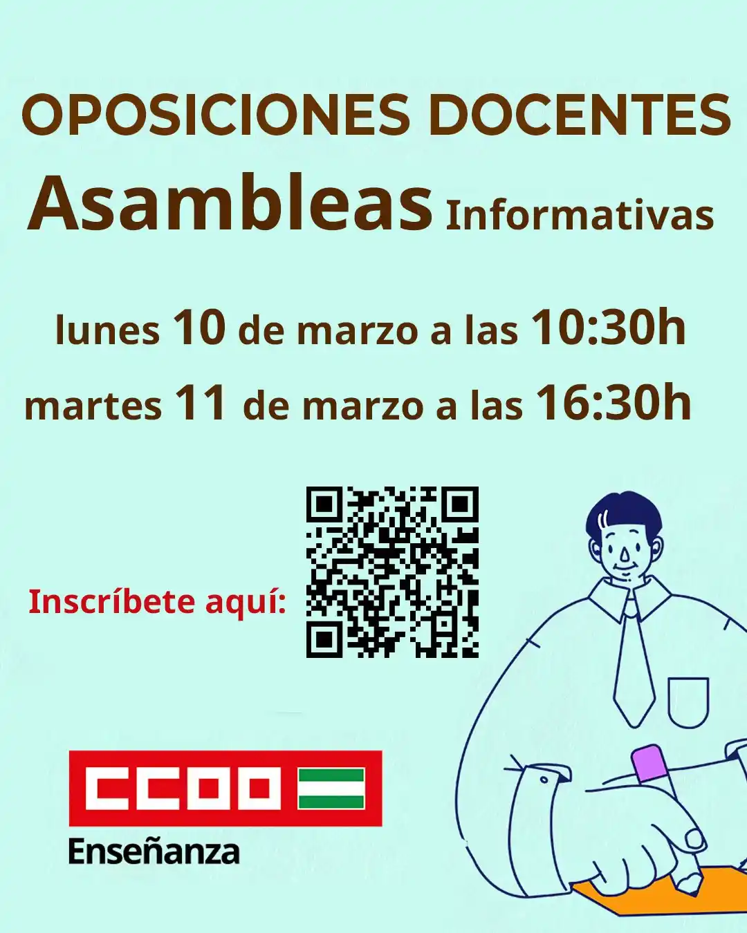 Docentes de  la Pública Federación Enseñanza CCOO Andalucía post