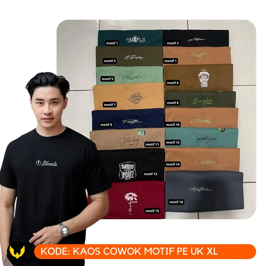 Image from ElangMas-Lombok: *New Arrivals*✨ Kaos Cowok Motif PE Uk XL😍 🔗 28-0386-17 🛒 Pengam...