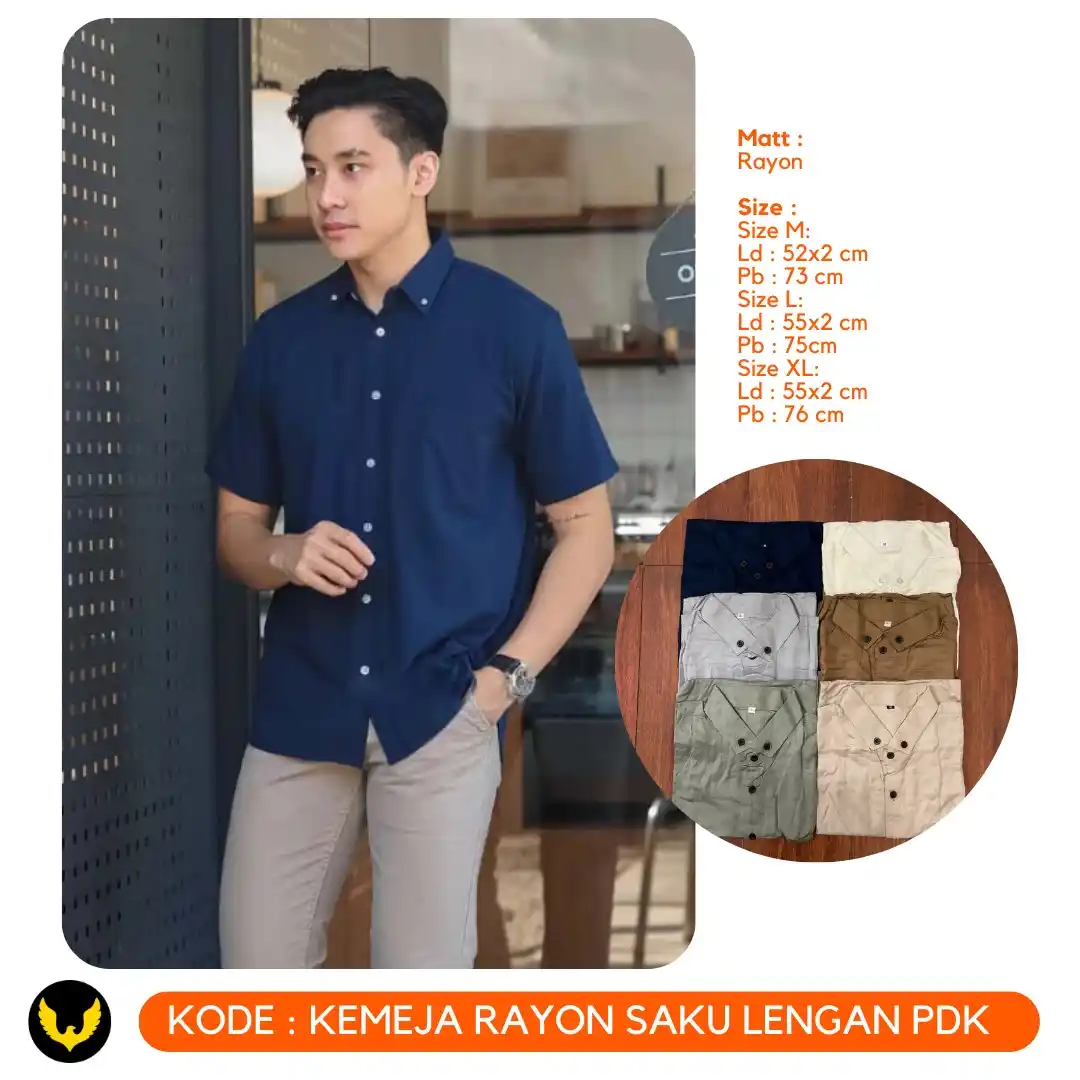 Image from ElangMas-Lombok: *New Arrivals*😍 Kemeja Rayon Lengan Pendek Uk M-XL✨ 🧵 Rayon 🔗 28...