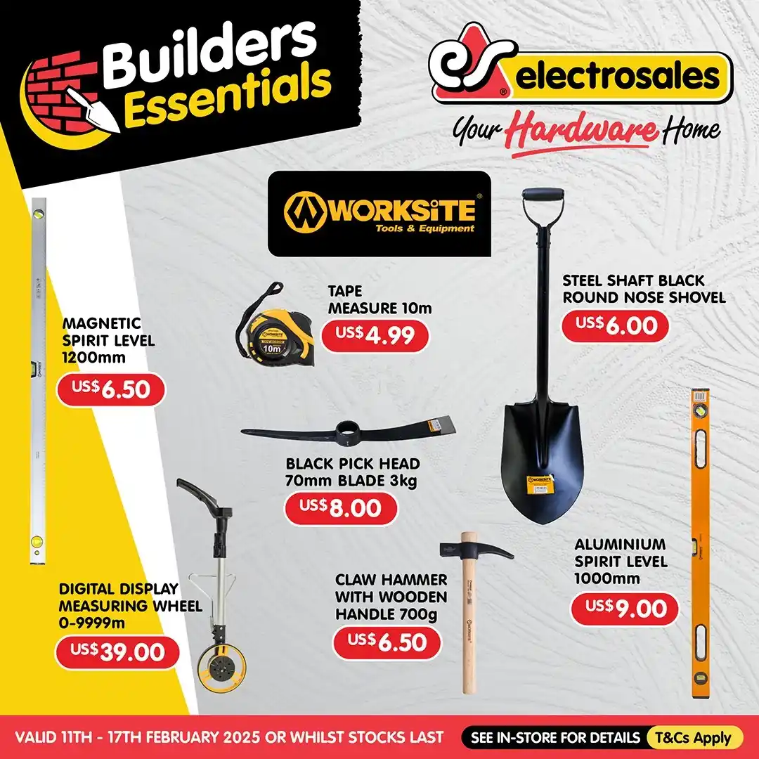 Image from Electrosales Hardware: 👷 🔨GET YOUR PROJECTS DONE RIGHT WITH ELECTROSALES BUILDERS ESSENTIAL...