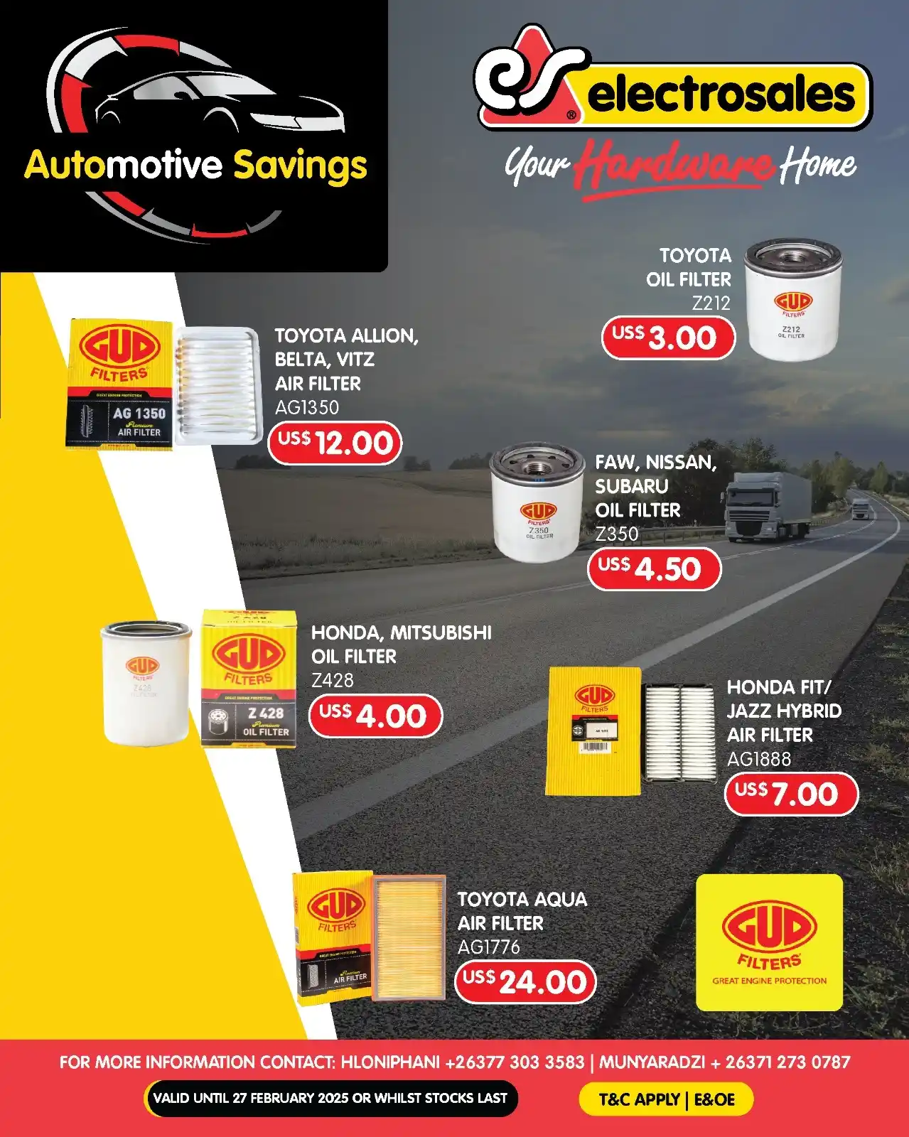 Image from Electrosales Hardware: 𝗗𝗶𝗱 𝘆𝗼𝘂 𝗸𝗻𝗼𝘄? Regularly changing your car’s filters is cruci...