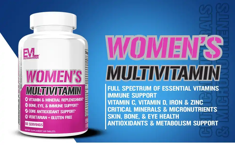 Image from Elwebkala.com: *EVLution Nutrition Women's Multivitamin🤩🟣*  *مكمل غذائي شامل مصمم ل...