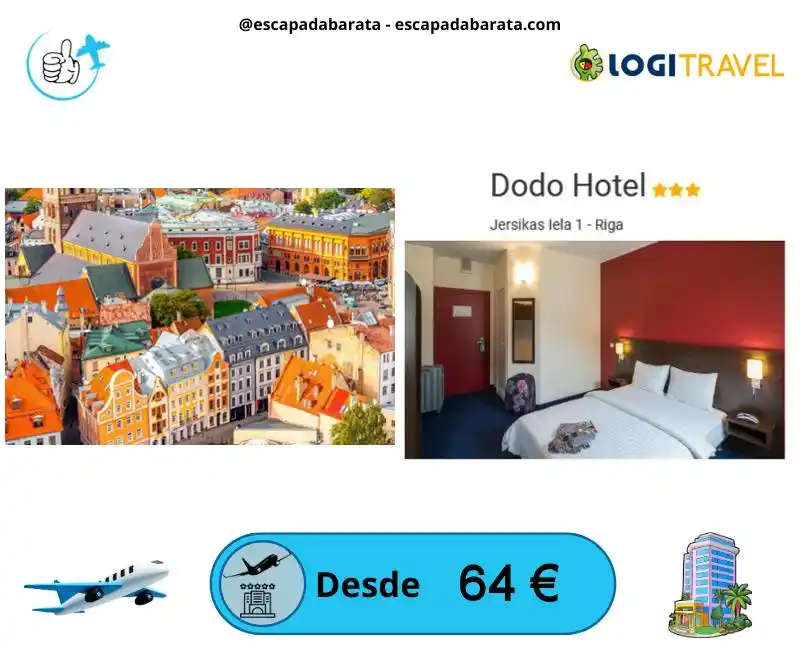 Image from escapadabarata.com🛩️ Viajes Y Escapadas A Precio De Oferta!!! Chollos de Viajes!!!: 🧳 *¡Escapada a Riga con vuelo y hotel incluido!* <a class="text-blue-...